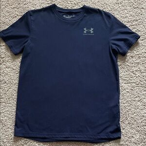 Under Armour Navy Short Sleeve Performance Tee with Chest Logo